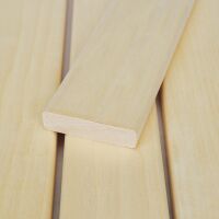 Saunaholz Banklatte Espe | gehobelt | 2100 mm x 80 mm x 22 mm