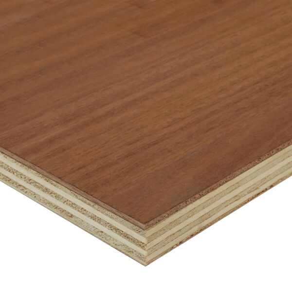 Saunaboard Echtholzfurnier | Glatt | Akazie gedämpft | auf Multiplex Platte | 2500 mm x 1250 mm x 16 mm