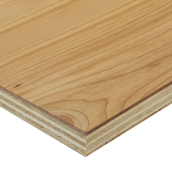 Saunaboard Echtholzfurnier | Glatt | Fichte Altholz | auf Multiplex Platte | 2500 mm x 1250 mm x 16 mm