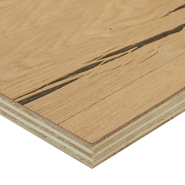 Saunaboard Echtholzfurnier | Glatt | Eiche rissig | auf Multiplex Platte | 2800 mm x 1250 mm x 16 mm