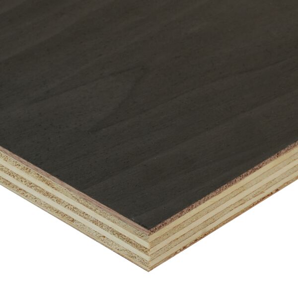 Saunaboard Echtholzfurnier | Glatt | Colour Black | auf Multiplex Platte | 2800 mm x 1250 mm x 16 mm