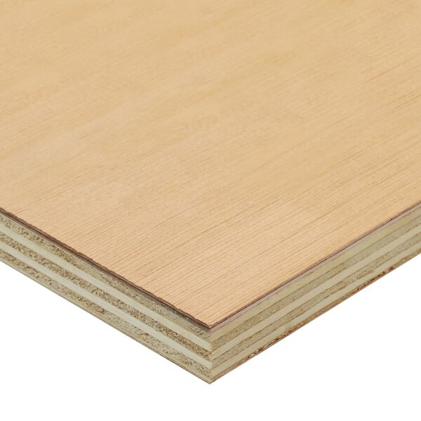 Saunaboard Echtholzfurnier | Natürliche Struktur | Select Hemlock | auf Multiplex Platte | 2800 mm x 1250 mm x 16 mm