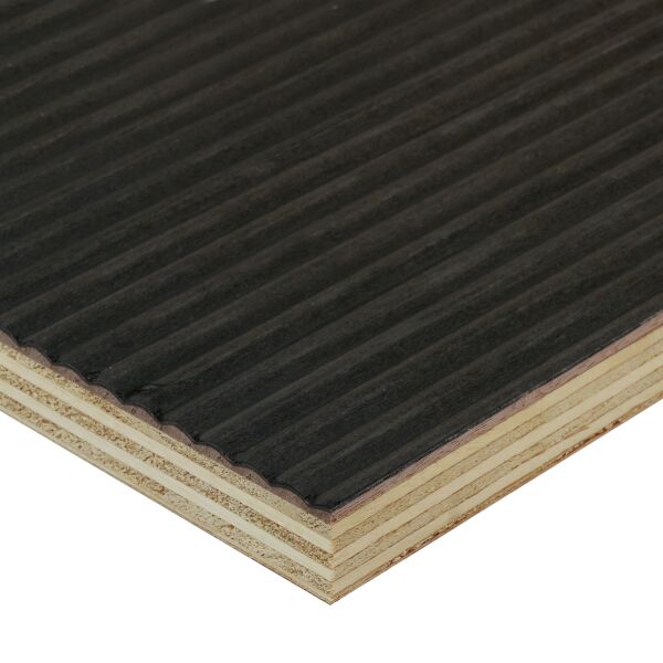 Saunaboard Echtholzfurnier | Gewölbt | Curved Black | auf Multiplex Platte | 2800 mm x 1250 mm x 16 mm