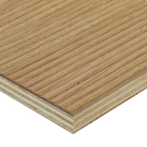 Saunaboard Echtholzfurnier | Gewölbt | Curved Eiche europäisch | auf Multiplex Platte | 2800 mm x 1250 mm x 16 mm