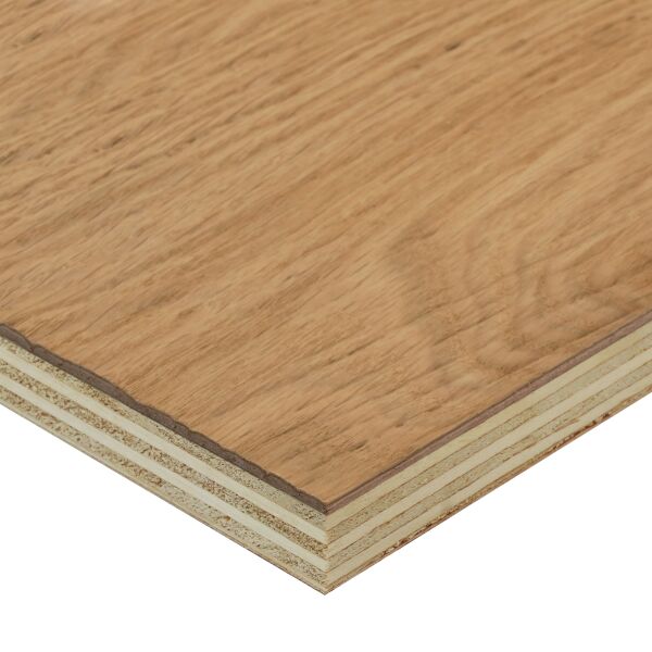 Saunaboard Echtholzfurnier | Strukturiert | Diamant 2.0 Eiche astig | auf Multiplex Platte | 2800 mm x 1250 mm x 16 mm