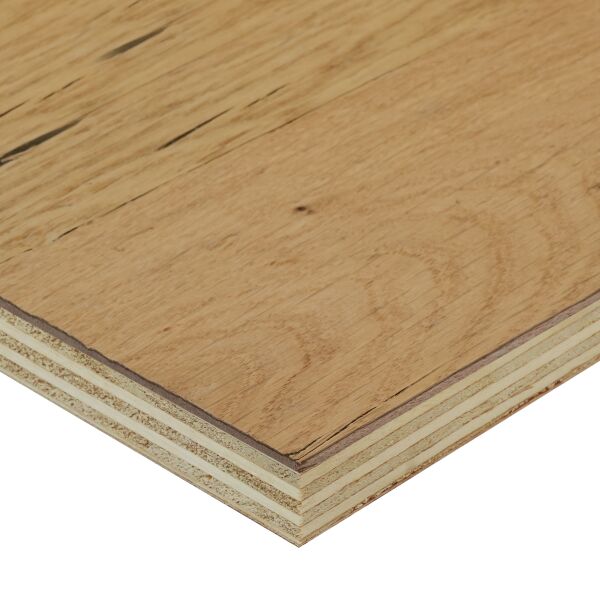 Saunaboard Echtholzfurnier | Strukturiert | Diamant 2.0 Eiche rissig | auf Multiplex Platte | 2800 mm x 1250 mm x 16 mm