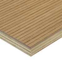 Saunaboard Echtholzfurnier | Linien fein | Fine Eiche...