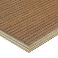 Saunaboard Echtholzfurnier | Linien fein | Fine Nuss...