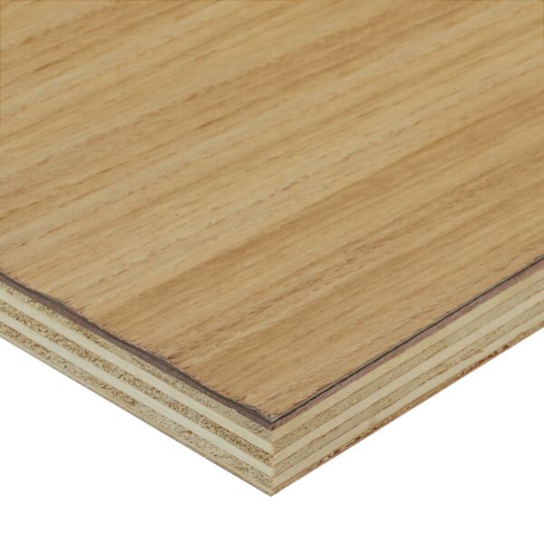 Saunaboard Echtholzfurnier | Wellig breit | Flow Eiche europäisch | auf Multiplex Platte | 2800 mm x 1250 mm x 16 mm