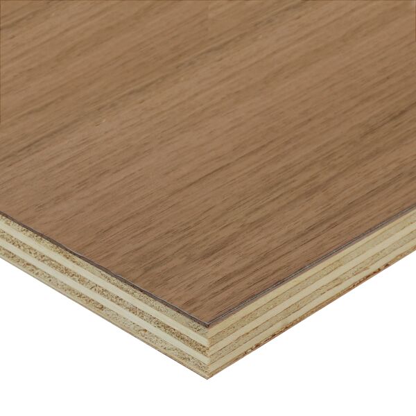 Saunaboard Echtholzfurnier | Natürliche Struktur | Select Nuss amerikanisch | auf Multiplex Platte | 2800 mm x 1250 mm x 16 mm