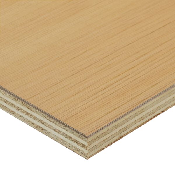 Saunaboard Echtholzfurnier | Natürliche Struktur | Select Western Red Cedar | auf Multiplex Platte | 2800 mm x 1250 mm x 16 mm